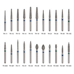 5Pcs Dental FG Diamond Burs for High Speed Handpiece Friction Grip AZDENT