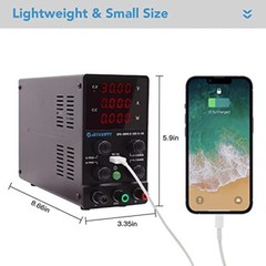 Jesverty DC Power Supply Variable, 0-30V 0-5A Assorted Sizes , Colors