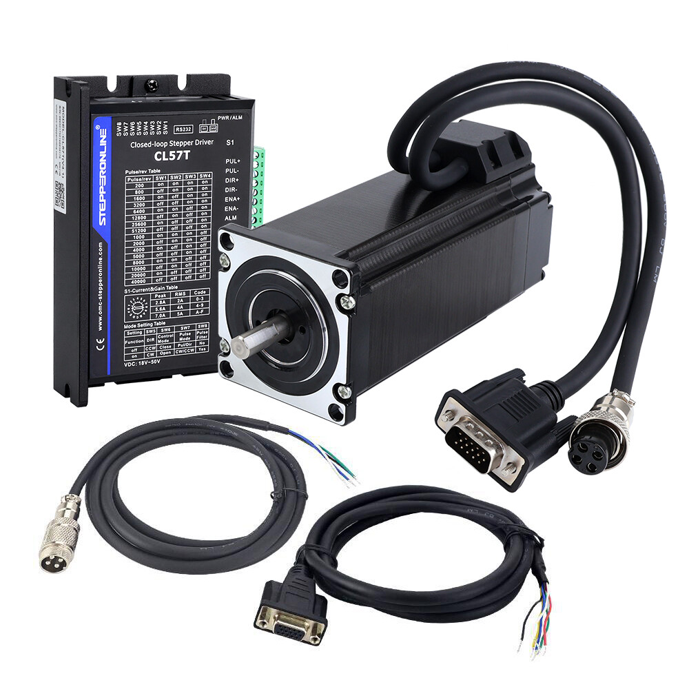 STEPPERONLINE 425Oz-in Closed Loop Stepper Motor Nema 23/24 3NM Servo Driver Kit