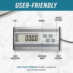 Digital Postal Shipping Scale Heavy Duty 440 lb Capacity Stainless Steel