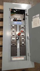 Square D 250 Amp 480V 3PH Panel W/ 100A 30A 20A EDB Bolt-On Breakers & Door