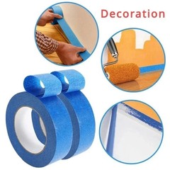 3 Rolls Blue Painter’s Tape 2 Inch x 60 Yards 5.5 Mil Masking Tape Clean Removal