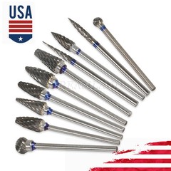 10 Tungsten Steel bur for 35000RPM Dental Lab MARATHON Handpiece SAEYANG drill