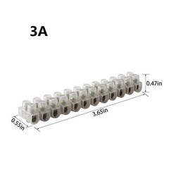 1-10pcs Terminal Block Dual Row 12-Position Screw Barrier Strip Wire Connectors