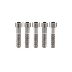RISON Titanium Bolts DIN912 M5*0.8 * 30mm Silver Socket Head Screws 5PCS