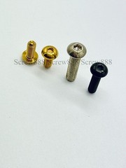 5pcs Titanium Bolt M6x12 16 20 25 30mm Button Head Hex Ti Gr5 Screws for Bicycle