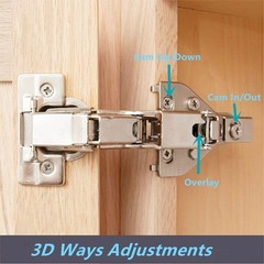 165 Degree Corner Cabinet Hinges 2 Pack Full Overlay Hydraulic Concealed Soft…