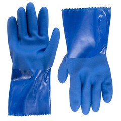 RecPro RV Blue PVC Gloves | Latex Free | One Size Fits Most | Chemical Resistant
