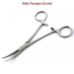 Kelly Hemostat Forceps 5.50″ Curved Surgical Dental Instruments German Grade