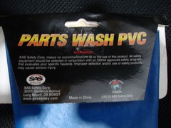 SAS Safety Gloves # 6553 Dipped, Large, PVC, Blue, For Gun Washing, Pair