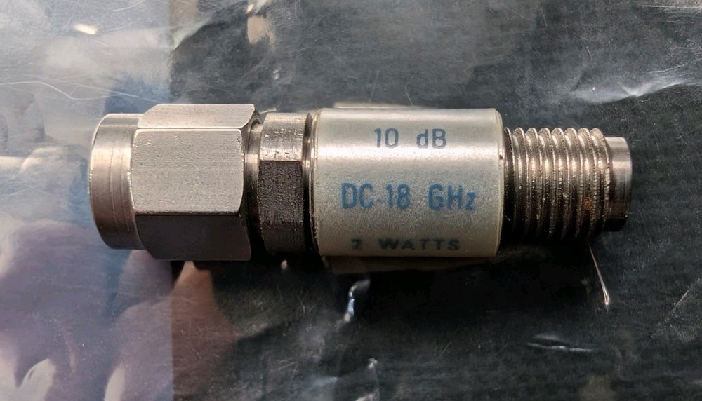 Wiltron DC-18 GHz 10dB 2.92mm M-F Fixed RF Attenuator/Pad 43KA-10