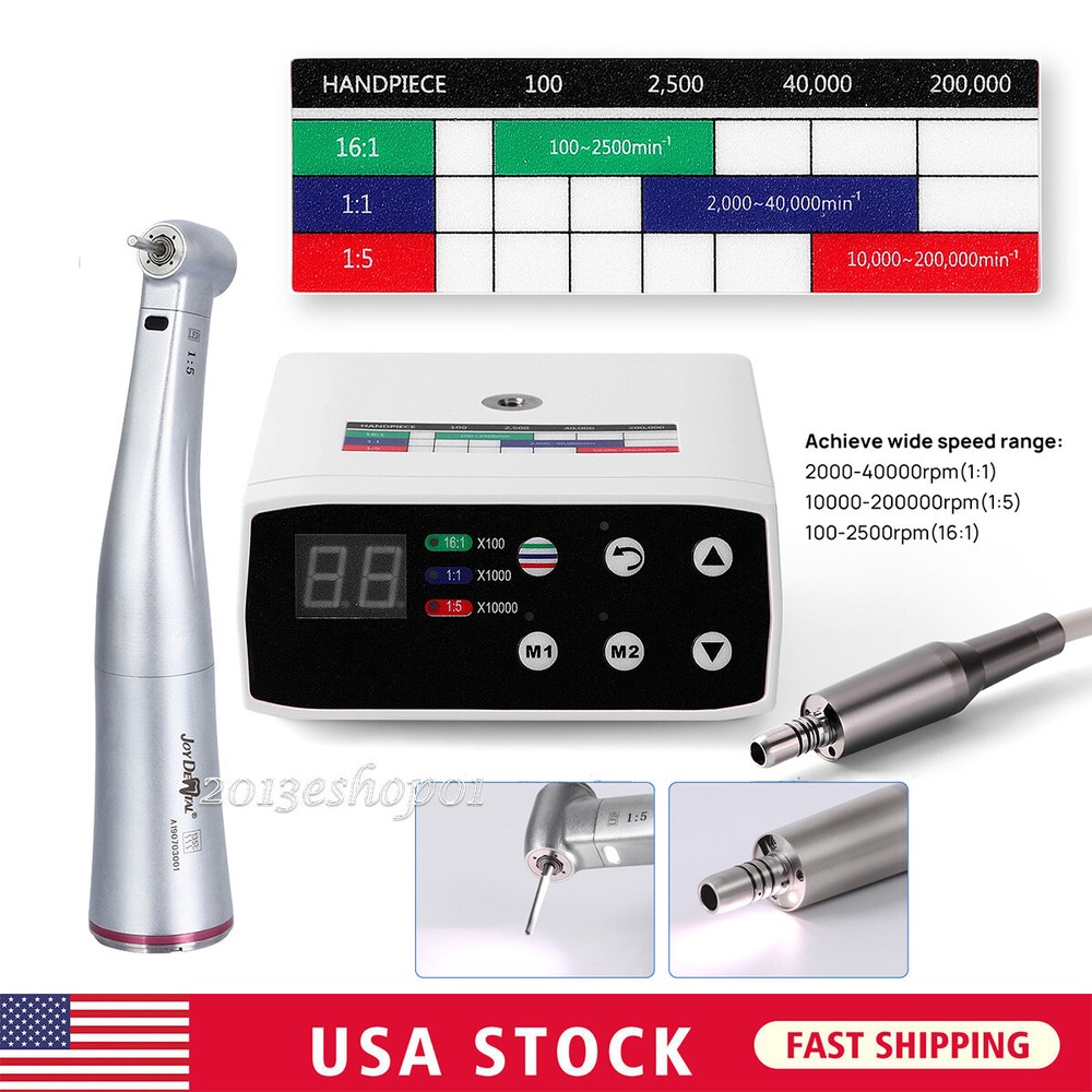 Dental Brushless LED Electric Micro Motor /1:5 Fiber Optic Handpiece