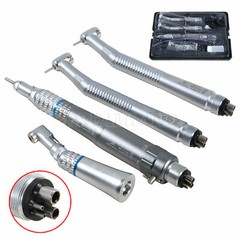 Dental High & Low Speed Handpiece Kit Contra Angle Air Mortor 1:1 Drive 2/4Hole