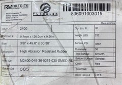 High Abrasion Resistant Rubber Roll – 49.6″ x 30′