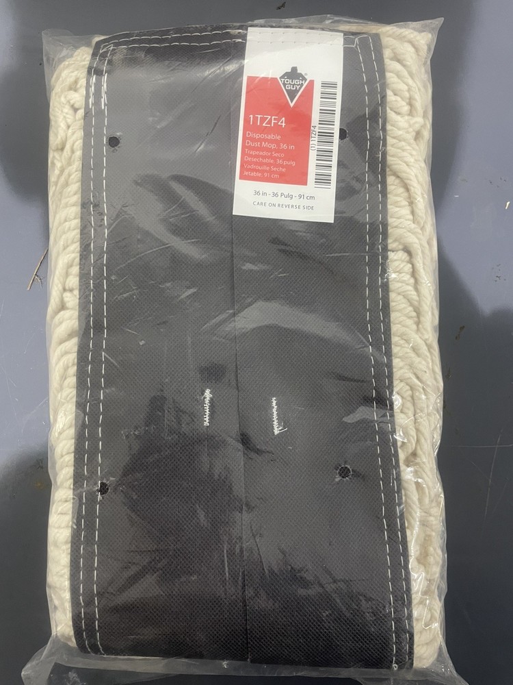 TOUGH GUY 1TZF4 Dust Mop,Gray/White,Cotton. 2 For The Price Of One