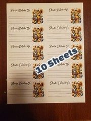 10 Sheets please deliver to address shipping labels (PDT) pen pal, mail