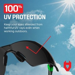 Nocry Safety Glasses Clear Anti Fog Scratch Resistant Wrap-Around Lenses And