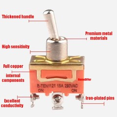 E-TEN1021/1221/1321 Rocker Switches Toggle Switch 2/3/4/6 Pin 2/3 Position 250V