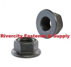 1/4-28 Hex Flange Nut Grade 8 1/4×28 Nuts 1/4 x 28 Smooth Bottom Phos & Oil