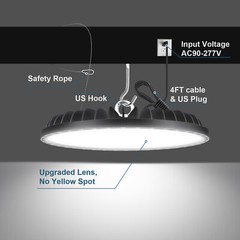 300W UFO LED High Bay Light Commercial Warehouse Light UFO Highbay Lamp 8Pack