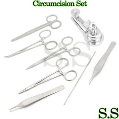 Circumcision Set c/w “Gomco” style clamp 1.3cm, s/s & 6 s/s instruments DS-1155