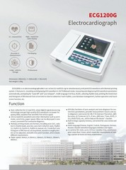 12-Channel Digital ECG Machine-Touch Screen 12Lead Electrocardiogram Monitor