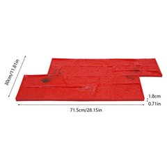 Concrete?Texture?Mold,?Cement?Texture?Wall?Mold Red PU 28.15*11.81*0.71 in NEW