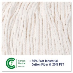 Boardwalk 502WHEA 5 in. Super Loop Cotton Wet Mop Head – Medium, White New