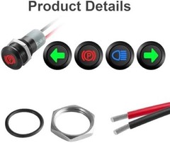 12V LED Indicator Small Light Waterproof High Beam, Single Arrow, Parking Indica