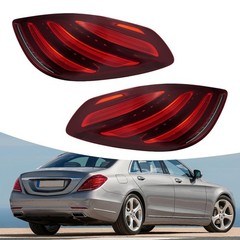 Left Right Rear Brake Lamps for S-Class W222 2013-2020 LED Red Housing Pair