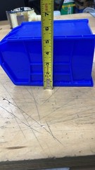 Bundle of 10 Uline S-20581 Plastic Industrial Grade Stackable Bins 9 x 6 x 5″