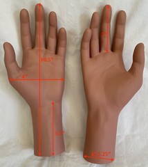Pair Male Hands Life Size Lifelike Flesh Tone Brand NEW Mannequin Manikin Dummy