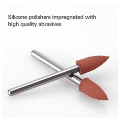 60Pcs Dental Brownie Polishers Friction Grip Burs Mini Points 1.6mm FG 0413