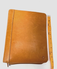 Franklin Covey Planner Tan Leather Zip Planner Heritage Travelware 756643 Zipper