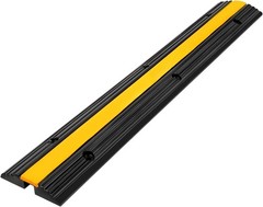 4 Pack of 1-Channel Rubber Cable Protector Ramps Heavy Duty 18000Lbs Load Cap…