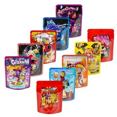 3.5g Mixed Resealable Zip Seal Mylar Bags Smell Proof Food Candy Bags 100pcs