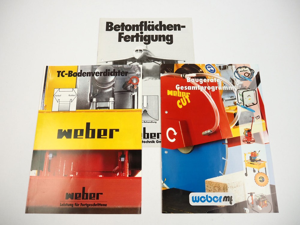 Weber Construction Equipment Soil Compactor 3x Brochure 1990s