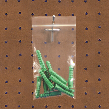 6 x 12″ Clear Reclosable Poly Bag w/ Hang Hole 2 Mil Zip Plastic Baggies 1000/Pk