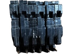 Lot of 6 Federal Pacific FPE NC115 Circuit Breaker 15A 1-Pole Stab-Lok Red Bezel