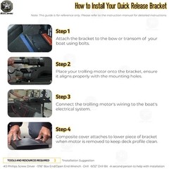 MKA-32 Quick Release Bracket for Minn Kota Ulterra, Terrova, PowerDrive & Dec…