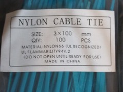 NEW 300 pcs 4″ INDUSTRIAL BLUE NYLON 66 CABLE ZIP TIES Sealed 3 x 100 mm