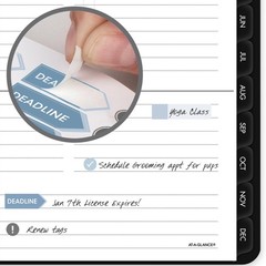 2026 Planner, Weekly & Monthly, 7″ x 8.75″, Medium, Contemporary Lite, Black