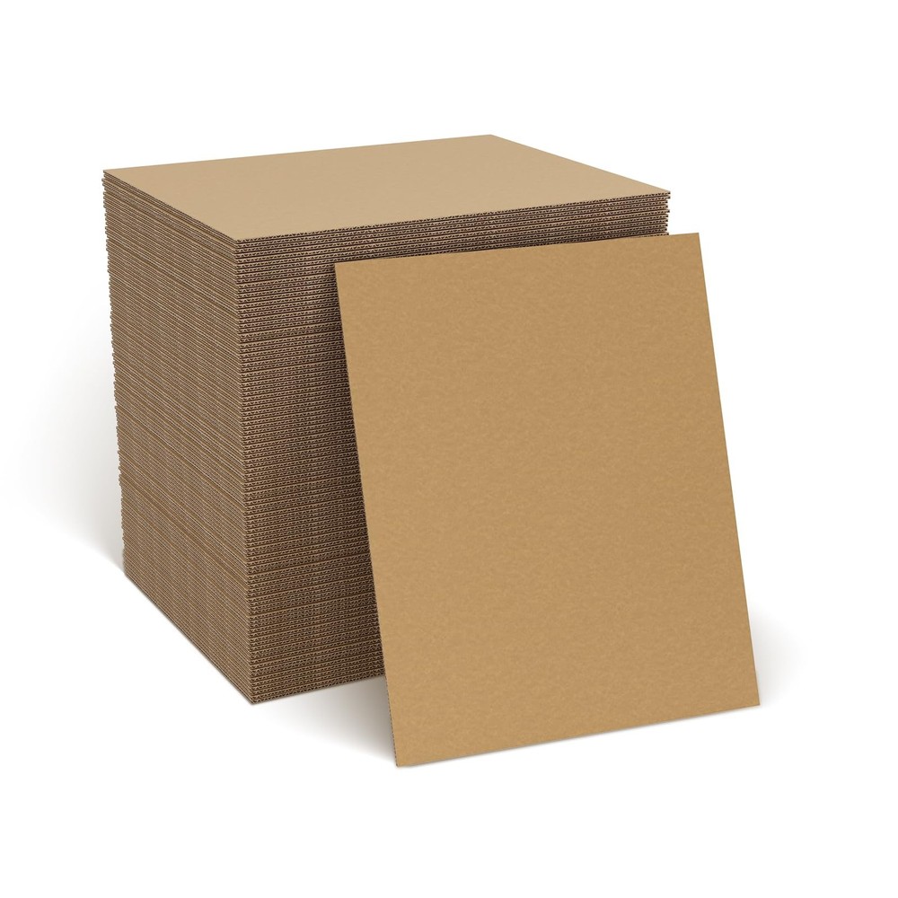 100 Pack 4×6 Inch Flat Corrugated Cardboard Sheets 0.07 Inch Thick
