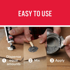 Strongest Metal Steel Aluminum Bond Adhesive Cold Weld Reinforced Epoxy Glue 2oz