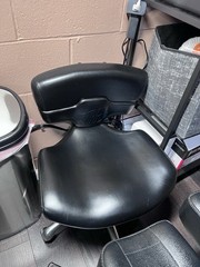 TATSOUL mako Tattoo Artist black Rolling chair , Adjustable Seat & Backrest