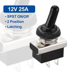 Waterproof Toggle Switch Heavy Duty ON-OFF SPST 25A 12V Marine Boat Vehicle Auto
