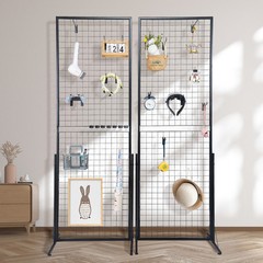 VEVOR 2′ x 5.6′ Grid Wall Panels Tower 2 Packs Wire Gridwall Display Racks
