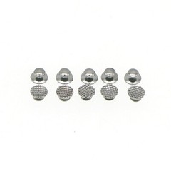 US 100Pcs Dental Ortho Lingual Buttons Ceramic/Metal Bondable Round Mesh Base