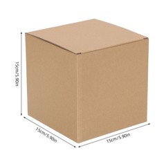 6Pcs Reusable Small Kraft Shipping Boxes for Business Packaging Light Yellow