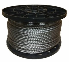 1/4″ Stainless Steel Aircraft Cable Wire Rope 7×19 Type 316 (150 Feet)